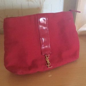 YSL Red Makeup Bag